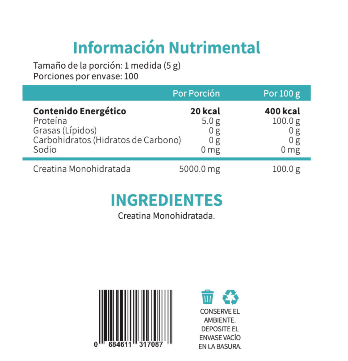 Creatina Monohidratada Premium