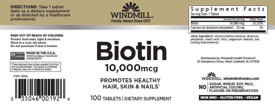 Biotina 10,000mcg 100tbs