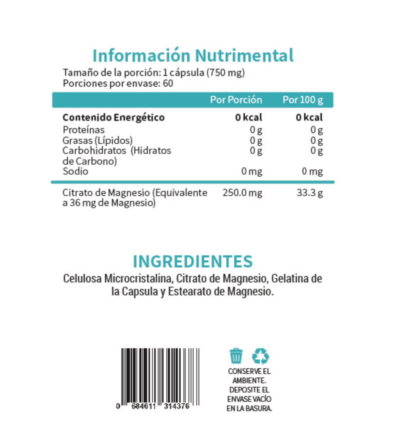 Citrato de Magnesio Premium